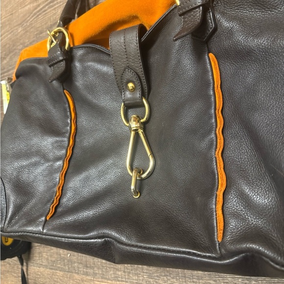 Alberta Di Canio Brown and Orange large bag in very very good condition - Picture 2 of 15